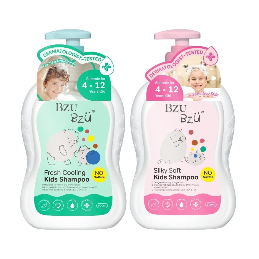 Fresh & Cooling Shampoo - 600 ml + Silky & Soft Shampoo - 600 ml