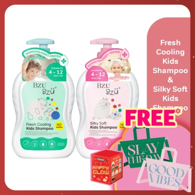 BZU BZU Fresh & Cooling Shampoo - 600 ml + Silky & Soft Shampoo - 600 ml