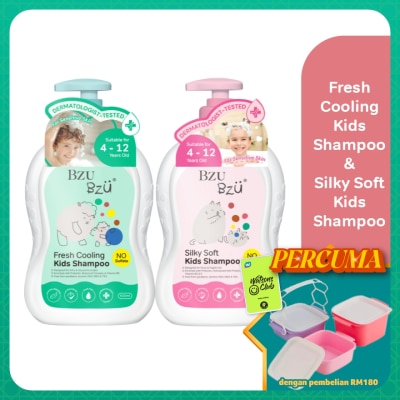 BZU BZU - Fresh & Cooling Shampoo - 600 ml + Silky & Soft Shampoo - 600 ml