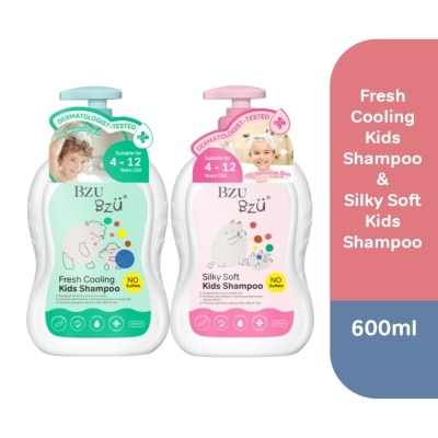 BZU BZU Fresh & Cooling Shampoo - 600 ml + Silky & Soft Shampoo - 600 ml