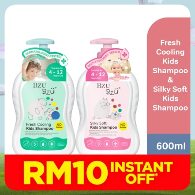 BZU BZU Fresh & Cooling Shampoo - 600 ml + Silky & Soft Shampoo - 600 ml