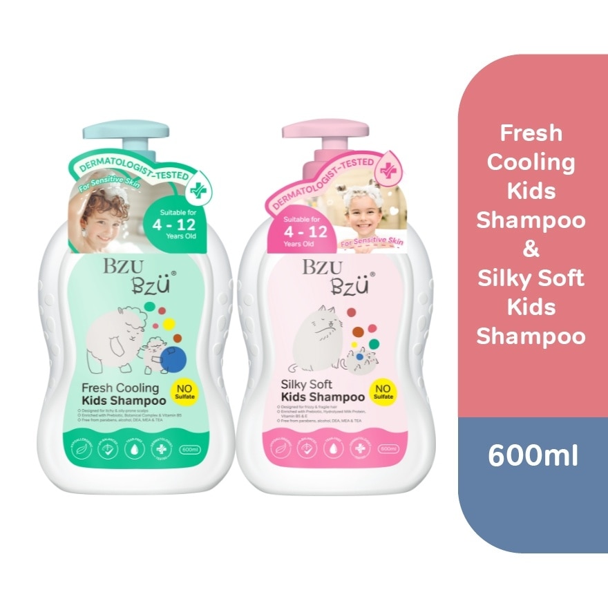 Fresh & Cooling Shampoo - 600 ml + Silky & Soft Shampoo - 600 ml