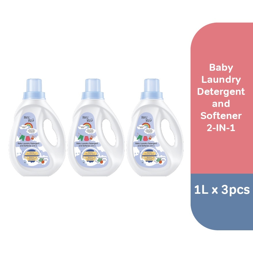 Baby Laundry Detergent and Softener 2-in-1 - 1L x3