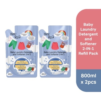 BZU BZU Baby Laundry Detergent and Softener 2-in-1 - 800ML Refill x2