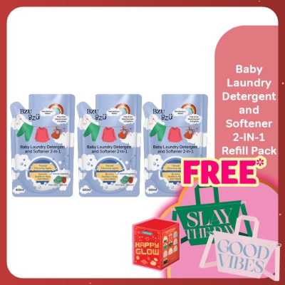 BZU BZU Baby Laundry Detergent and Softener 2-in-1 - 800ML Refill x3