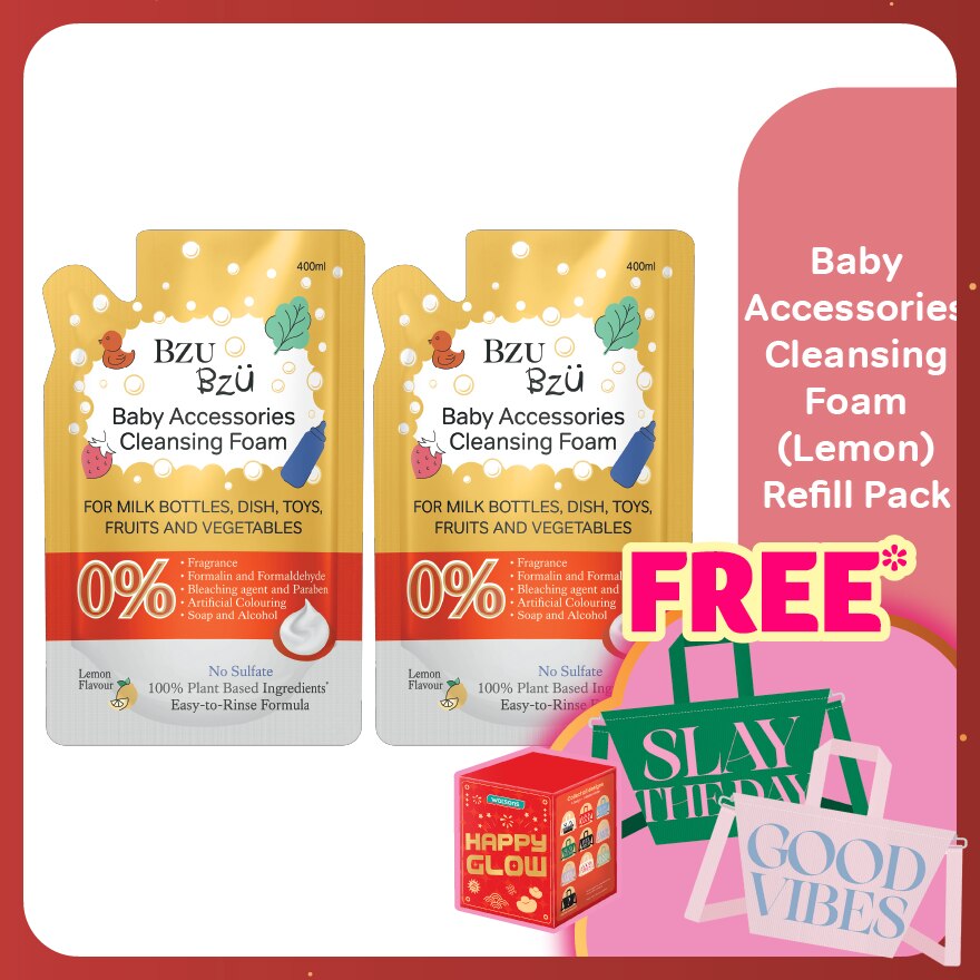 Baby Accessories Cleansing Foam (Lemon) - 400ML Refill x2
