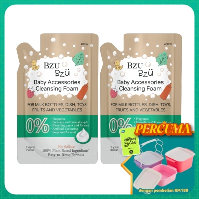 BZU BZU - Baby Accessories Cleansing Foam (Original) - 400ML Refill x2