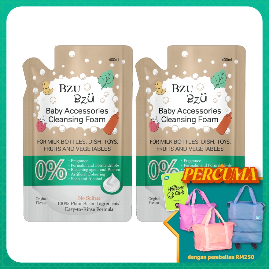 Baby Accessories Cleansing Foam (Original) - 400ML Refill x2