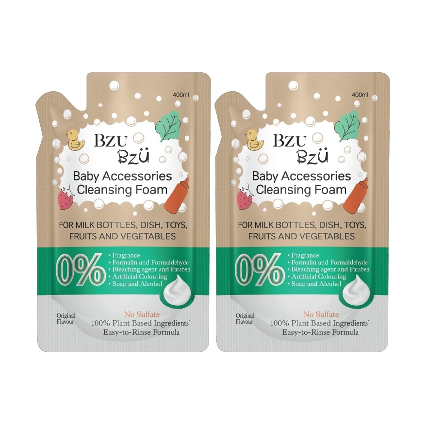 Baby Accessories Cleansing Foam (Original) - 400ML Refill x2