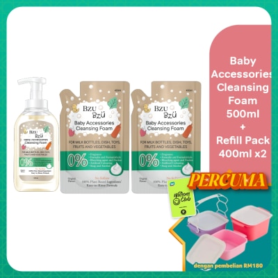 BZU BZU - Baby Accessories Cleansing Foam (Original) 400ML Refillx2+Baby Accessories Cleansing Foam(Original)