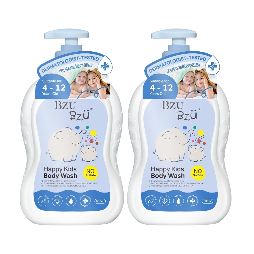 Happy Kids Body Wash 600ml x2
