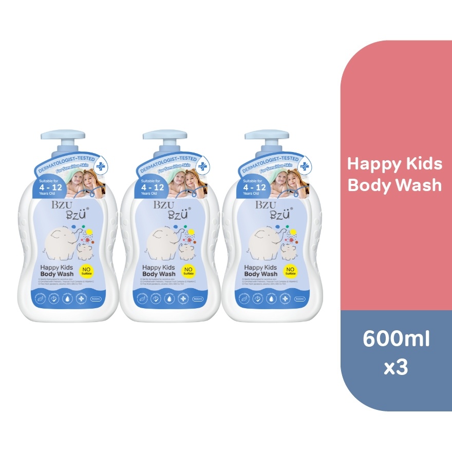 Happy Kids Body Wash - 600 ml x3