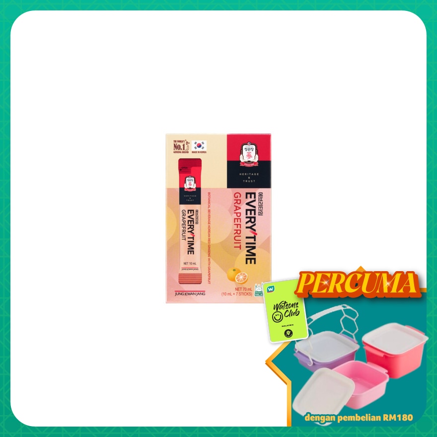 Botanical Beverage Korean Red Ginseng With Grapefruit 10ml x7s