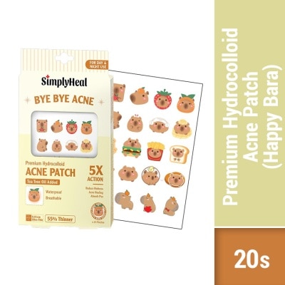 SIMPLY Happy Bara Day & Night Premium Hydrocolloid Acne Patch 20s