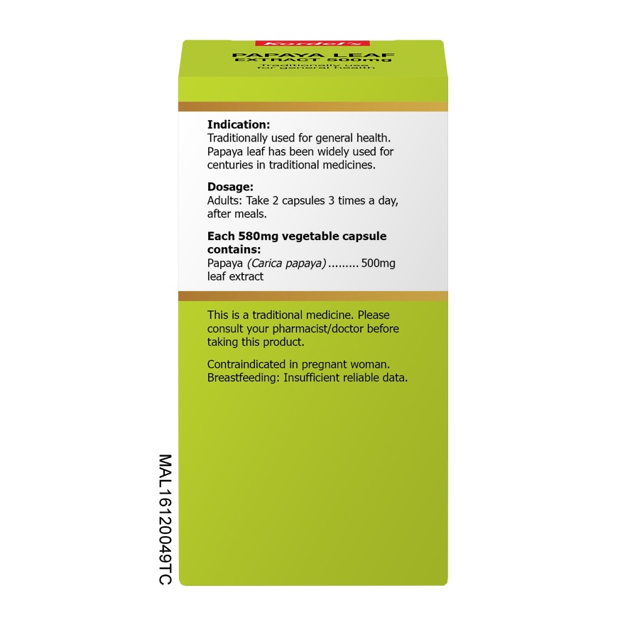 Papaya Leaf Extract 500mg 30s