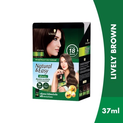SCHWARZKOPF - Natural & Easy Hair Color Shampoo Sachet Lively Brown 1s