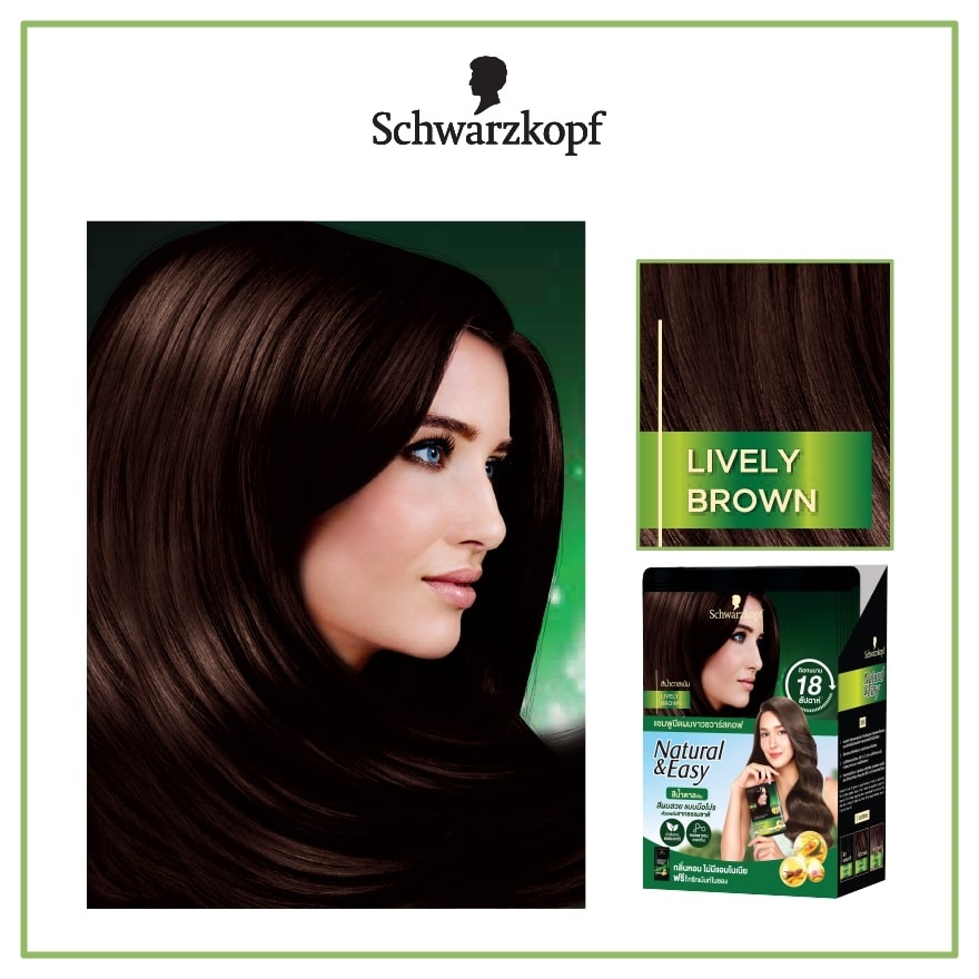 Natural & Easy Hair Color Shampoo Sachet Lively Brown 1s
