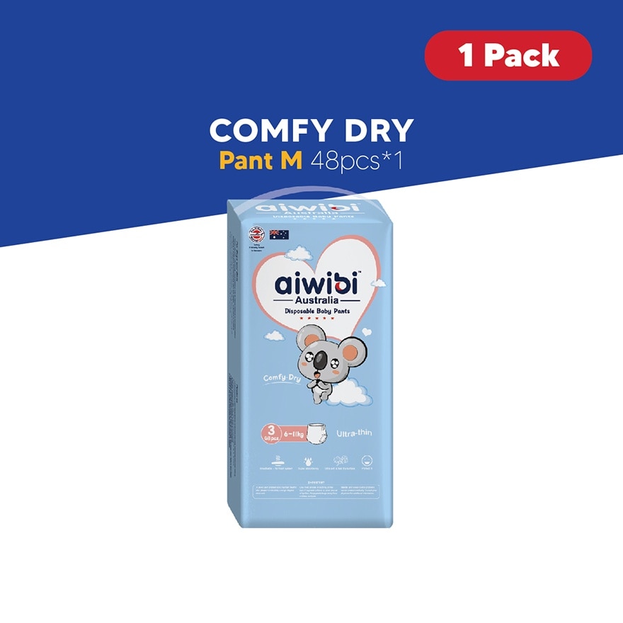 Baby Comfy Dry Diapers Pant M 48s
