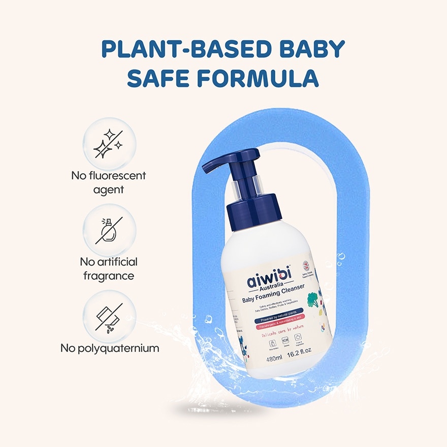 Baby Natural Plant Based Foaming Cleanser (480ml x 1Unit)