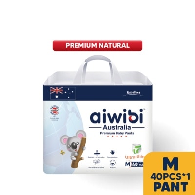 AIWIBI Baby Premium Natural Diapers Pant M 40s