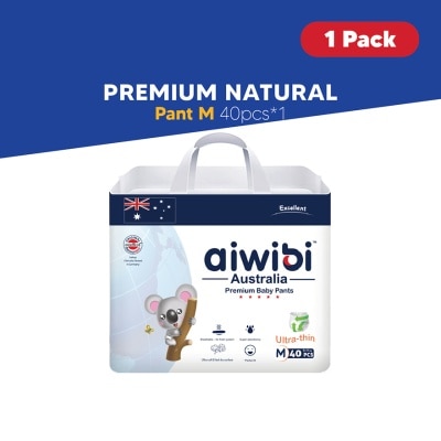 AIWIBI Baby Premium Natural Diapers Pant M 40s