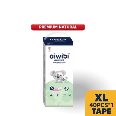 AIWIBI Baby Premium Natural Diapers Tape XL 40s