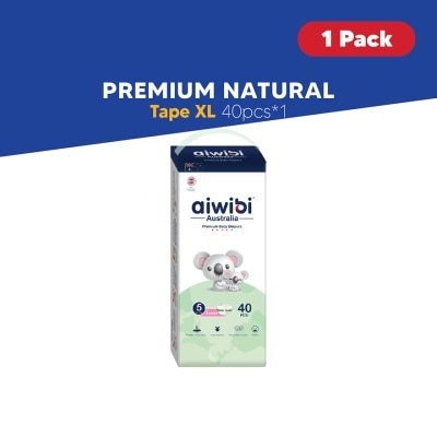 AIWIBI Baby Premium Natural Diapers Tape XL 40s