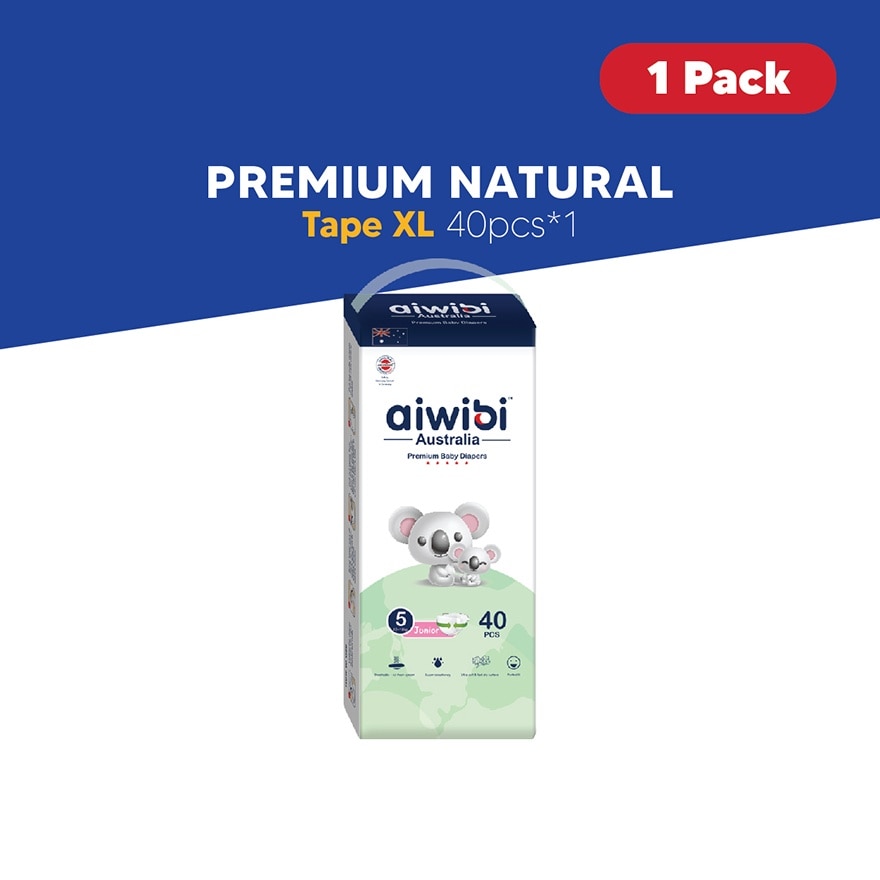 Baby Premium Natural Diapers Tape XL 40s