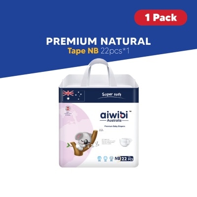 AIWIBI Baby Premium Natural Diapers Tape NB 22s