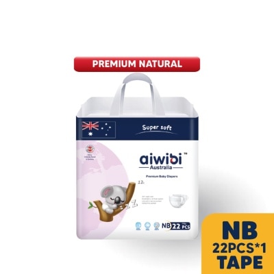 AIWIBI Baby Premium Natural Diapers Tape NB 22s