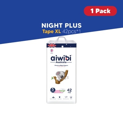 AIWIBI Baby Night Plus Diapers Tape XL 42s