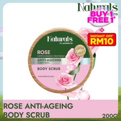 NATURALS BY WATSONS Rose Anti-ageing Body Scrub 200g