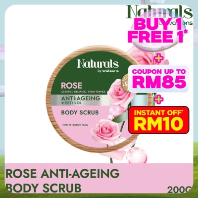 NATURALS BY WATSONS Rose Anti-ageing Body Scrub 200g