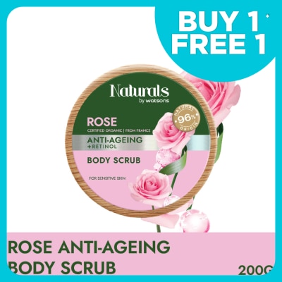 NATURALS BY WATSONS Rose Anti-ageing Body Scrub 200g