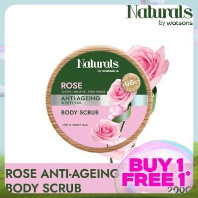 NATURALS BY WATSONS Rose Anti-ageing Body Scrub 200g