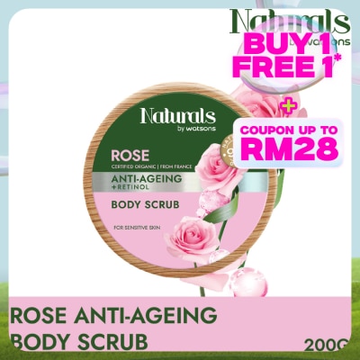 NATURALS BY WATSONS Rose Anti-ageing Body Scrub 200g