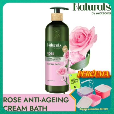 NATURALS BY WATSONS - Rose Anti-ageing Cream Bath 490ml