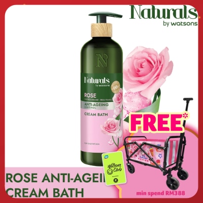 NATURALS BY WATSONS Rose Anti-ageing Cream Bath 490ml