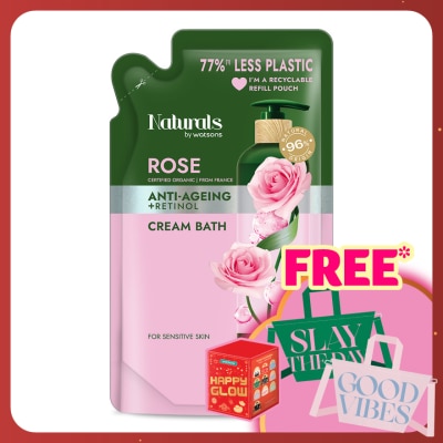 NATURALS BY WATSONS Rose Anti-ageing Cream Bath Refill 450ml