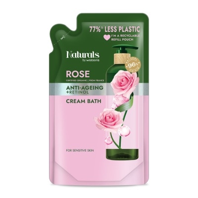 NATURALS BY WATSONS Rose Anti-ageing Cream Bath Refill 450ml