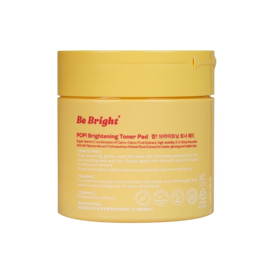 POP! Be Bright Brightening&nbsp;Toner&nbsp;Pad 60'S