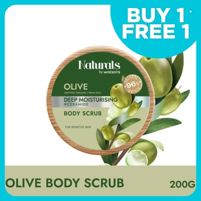 NATURALS BY WATSONS Olive Deep Moisturising Body Scrub 200g