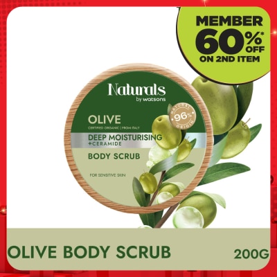 NATURALS BY WATSONS Olive Deep Moisturising Body Scrub 200g