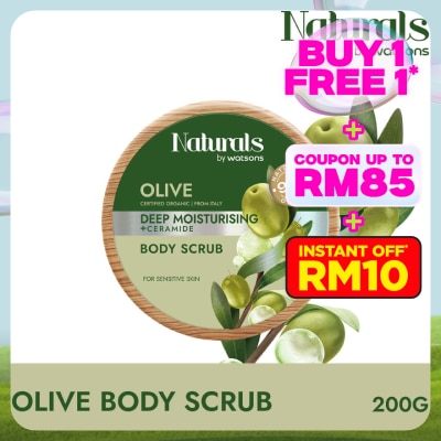 NATURALS BY WATSONS Olive Deep Moisturising Body Scrub 200g