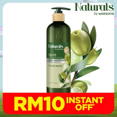 NATURALS BY WATSONS Olive Deep Moisturising Cream Bath 490ml