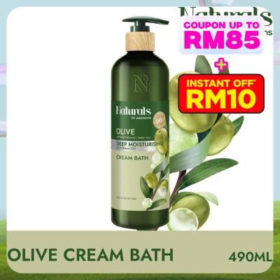 NATURALS BY WATSONS Olive Deep Moisturising Cream Bath 490ml