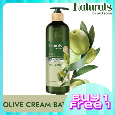 NATURALS BY WATSONS Olive Deep Moisturising Cream Bath 490ml
