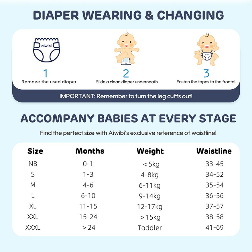 Baby Comfy Dry Diapers Tape M 48s