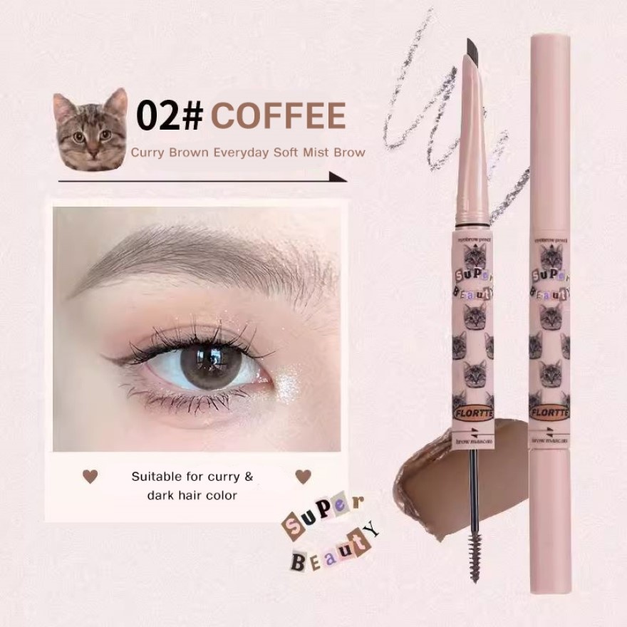 Super Beauty Eyebrow Pencil and Tint Balm - Coffee