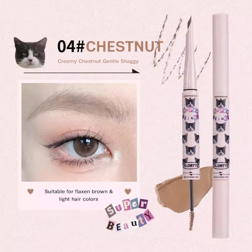 Super Beauty Eyebrow Pencil and Tint Balm - Chestnut
